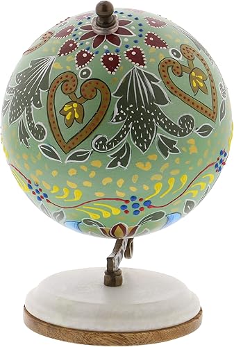 Miniatura 5 de Deco 79 Globo tradicional de resina multicolor, 7 "x 5" x 5"
