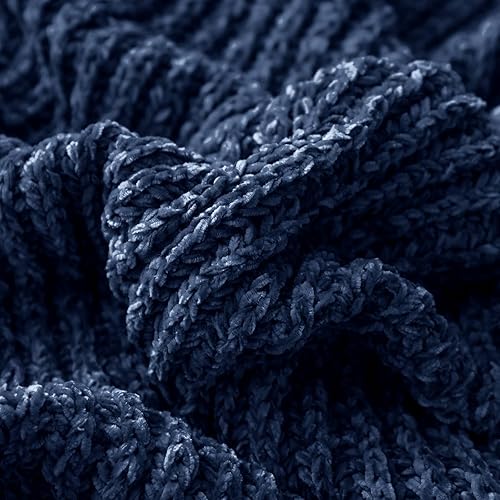 Miniatura 5 de Aormenzy Manta de felpilla verde azulado para sofá, manta de punto azul turquesa, suave y acogedora manta decorativa para sofá, cama y silla