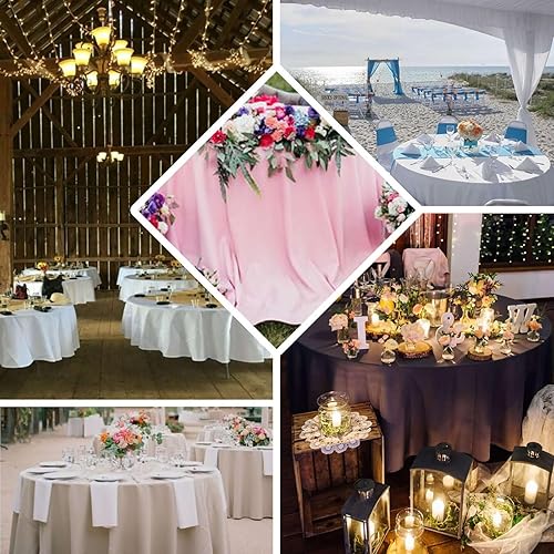 Miniatura 5 de Tableclothsfactory 108" Wholesale Round Tablecloth Polyester Round Table Linens for Wedding Party Banquet Restaurant - Peacock Teal