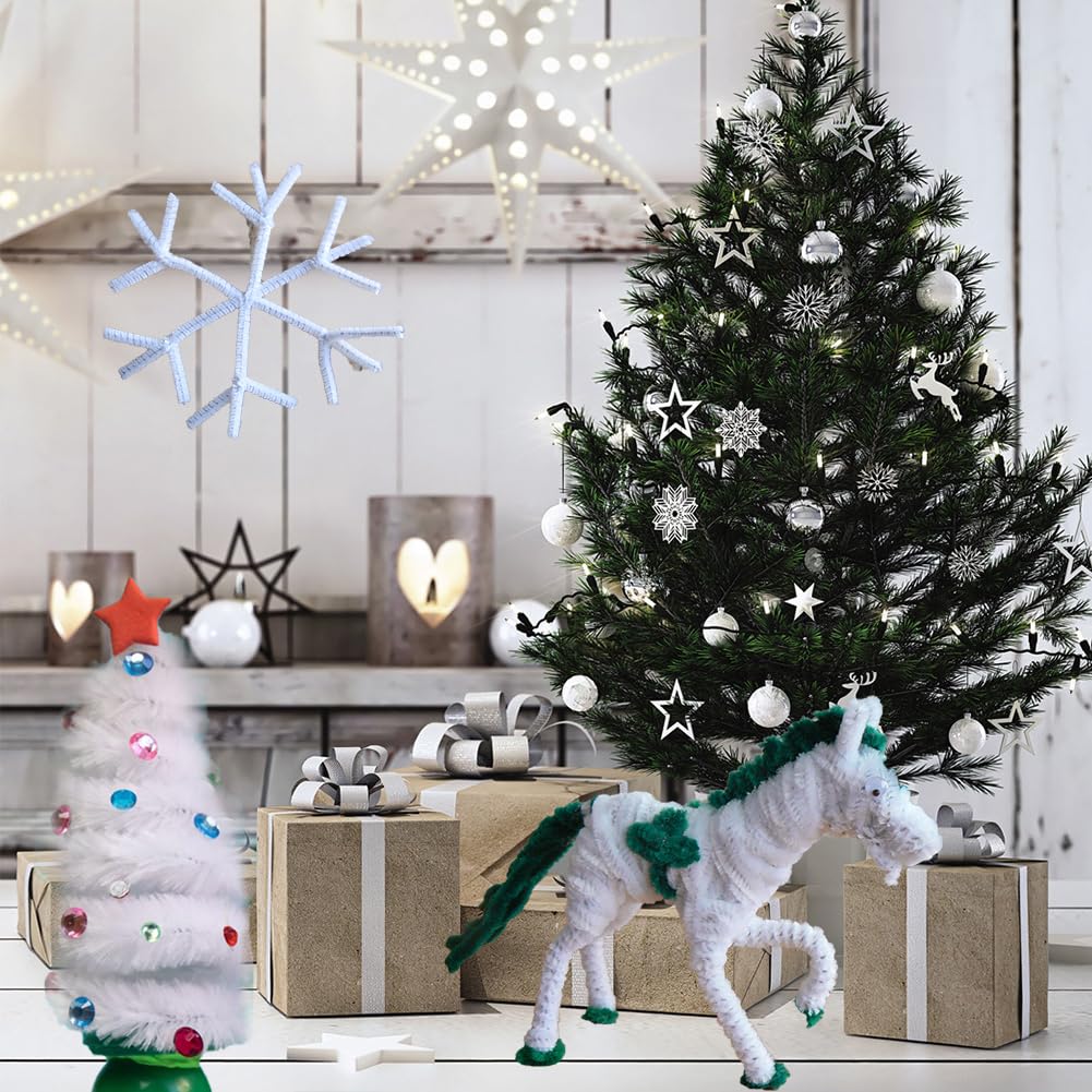 100 Scovolini In Ciniglia Per Lavaggio Pipe E Lavoretti Creativi - Morbidi E Flessibili, 30cm