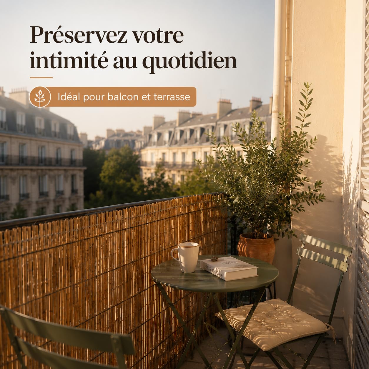 WERKA PRO Lot de 2 Brise-Vue Canisse en Roseau Naturel, 1 x 5 m, Liens en Fil de Fer Plastifié, Occultant pour Clôture et Terrasse (100 x 500 cm)