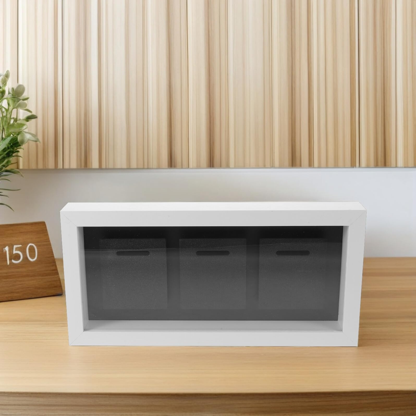 SHINEOFI Soporte de Madera Maciza para Exhibir Medallas de Maratón, Vitrina en Color Claro para 3 Medallas Deportivas, Marco Expositor para Pared o Sobremesa, Adecuado para Hogar y Oficina