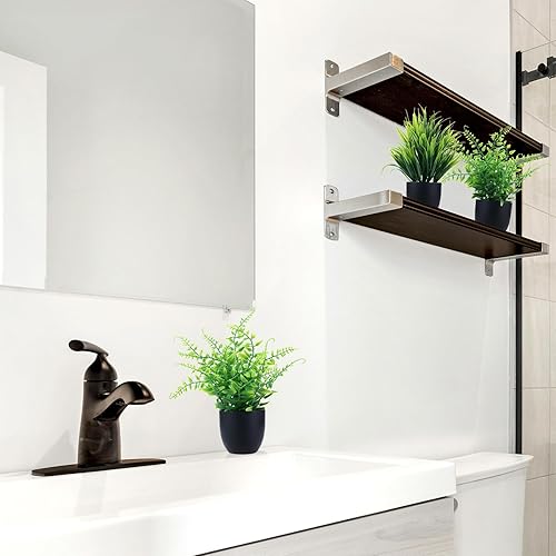 Miniatura 21 de GREENTIME 4 plantas falsas en maceta, pequeñas plantas artificiales de interior en maceta blanca para el hogar, oficina, dormitorio, escritorio