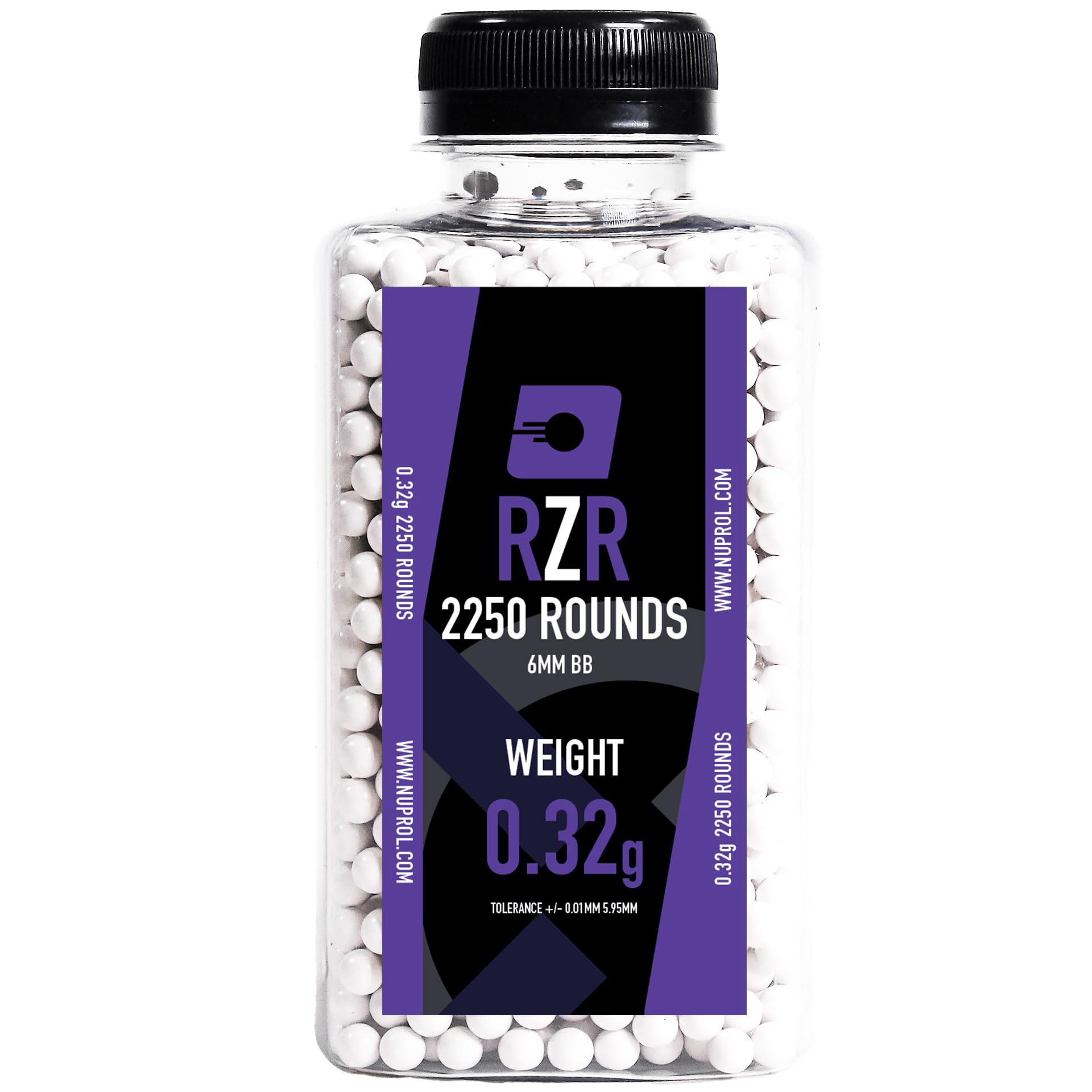 NUPROL RZR 0.32g 2250R 6mm Airsoft BBs Ammo Low Tolerance High Performance 5.95mm +/-0.01mm