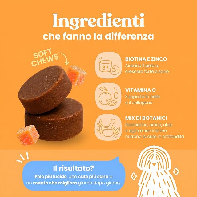 Foto 2 de 8 de Bàu Snack funcional para perros cute y manto con salmón monoproteico, biotina, zinc, Omega 3, aloe