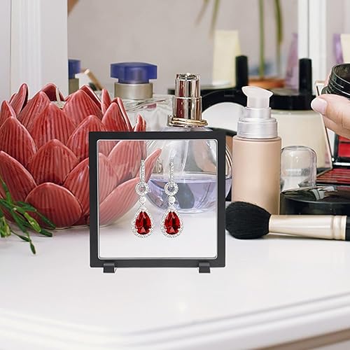 Miniatura 4 de Baluue Bases de exhibición flotante en 3D, 50 unidades, soportes para marcos de exhibición de chips de monedas, soporte de exhibición de pines de