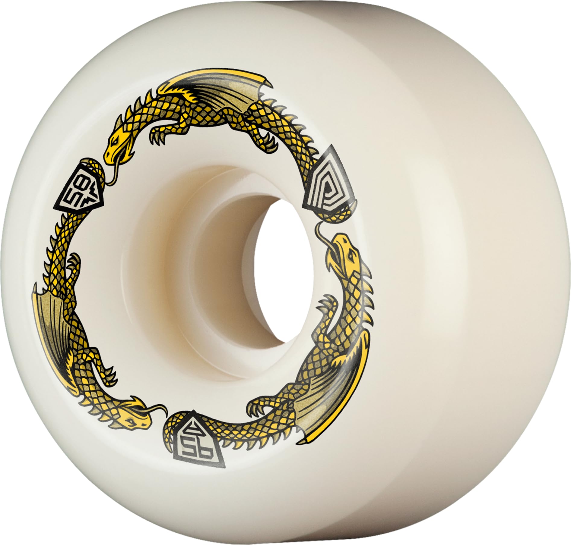 Powell Peralta Dragon Formula Skateboard Wheels 95A, Rat Bones, 58mm x 33mm