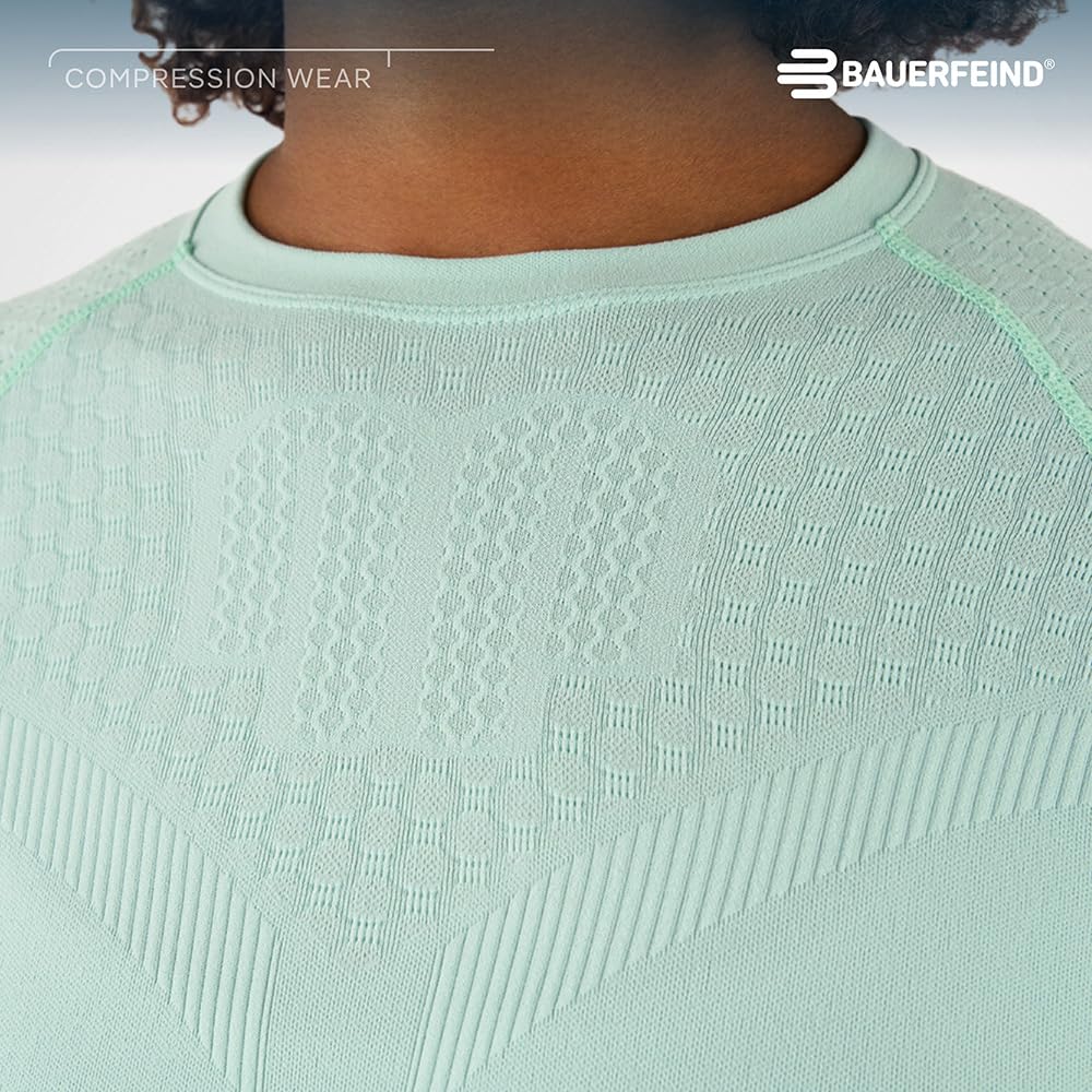 BAUERFEIND Koszulka kompresyjna "Sports Compression Shirt Short Sleeve", koszulka z krótkim rękawem dla kobiet, poprawia krążenie krwi w mięśniach tułowia i ramion, poliamid/elastan