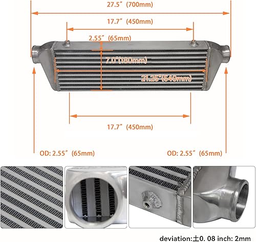 Miniatura 6 de Kit de Intercooler de Montaje Delantero Kit de Tubo Kit de Brida Sensor Para VW Jetta Golf GTI GL GLI GLS MK4 1.8T 1998-2005 Tornillo en