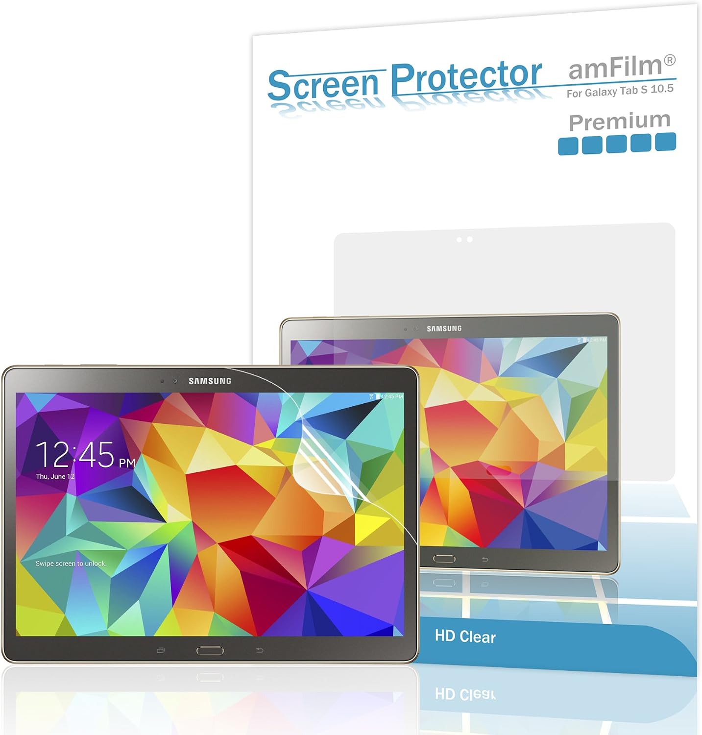 amFilm Galaxy Tab S 10.5 Screen Protector for Samsung Galaxy Tab S 10.5 inch Premium HD Clear (2-Pack)