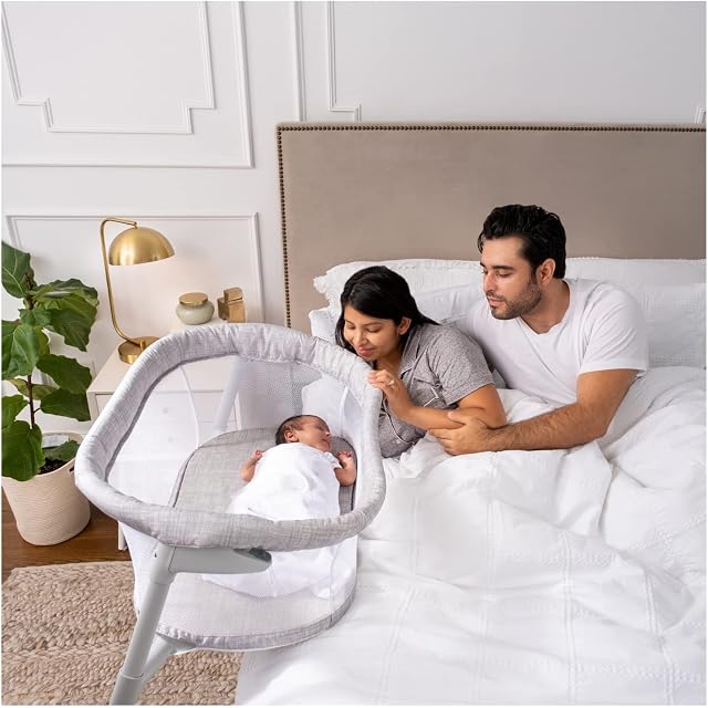 HALO Bébé Bassinet, BassiNest Flex, réglable Portable Travel Co lit bébé, pliage facile, léger avec matelas et sac de transport