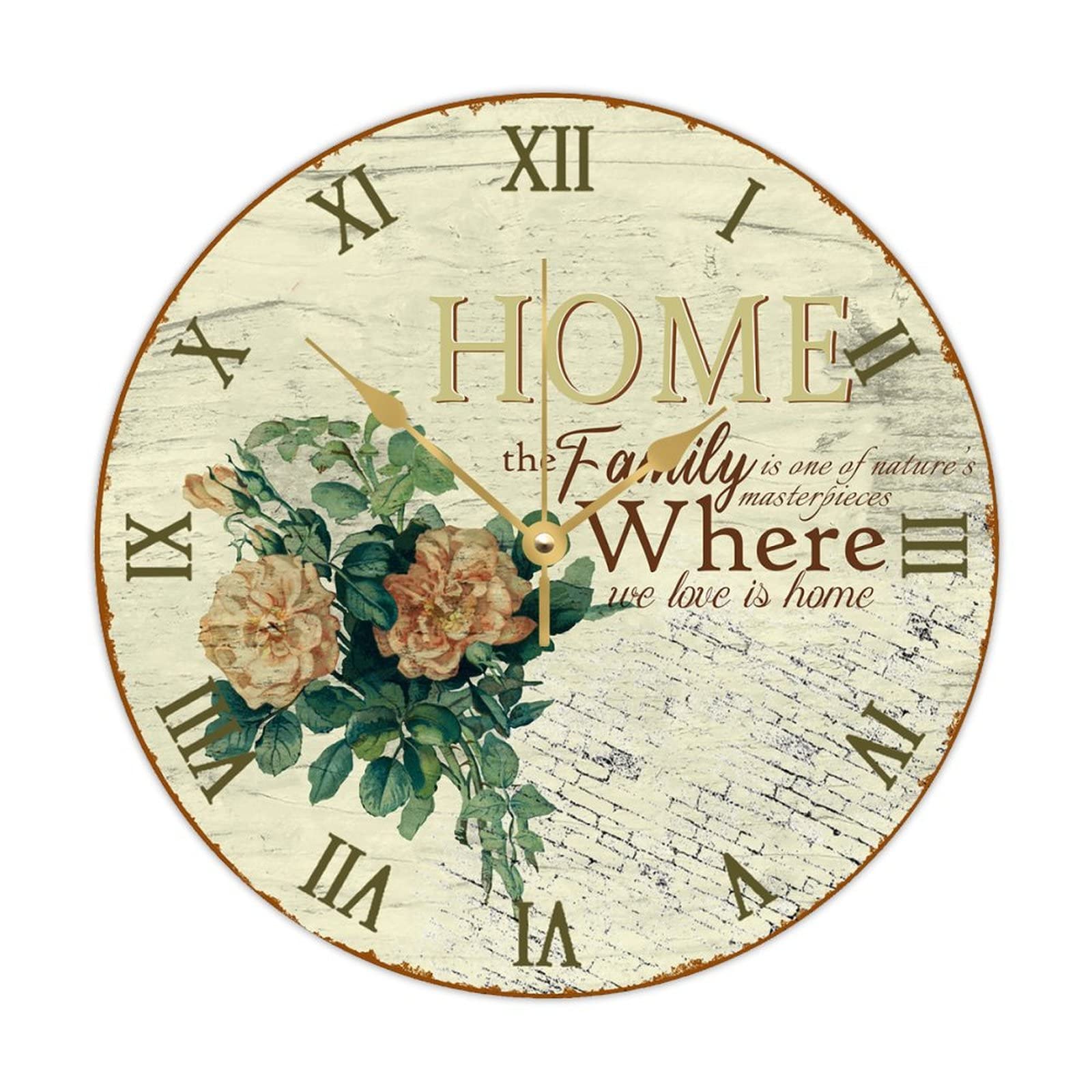Horloge murale bois Flower Home pour créer un cocon chaleureux