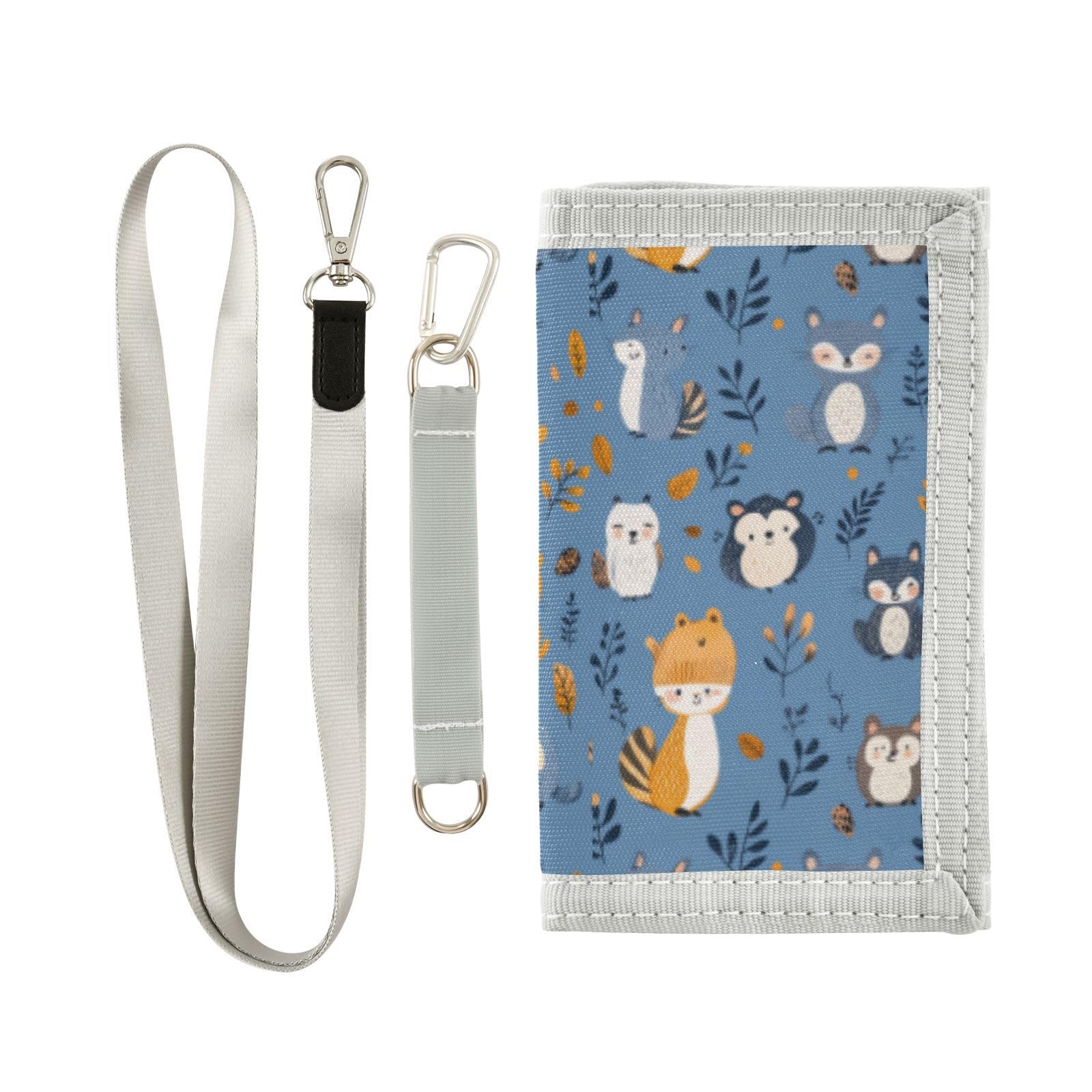 Wusikd Animal Fox Kids Wallet for Boys Girls Cute Toddler Trifold Wallet Novelty Wallet for Teens Women Men