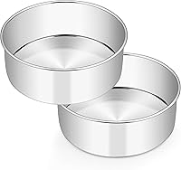 Vista 10 de E-far - Moldes redondos de 9½ x 3 pulgadas para tartas de acero inoxidable, moldes profundos para hornear pasteles para cumpleaños, bodas, fiestas