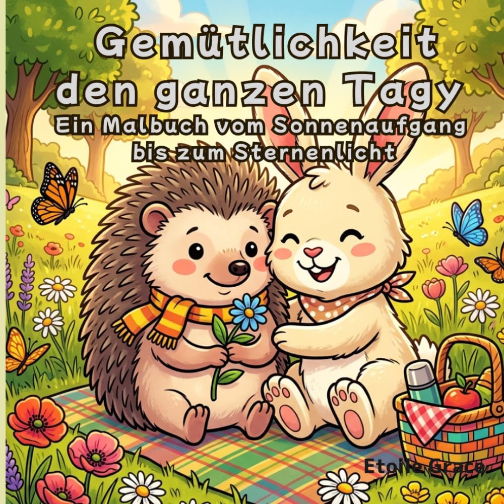 Gemütlichkeit den ganzen Tag: Ein Malbuch vom Sonnenaufgang bis zum Sternenlicht