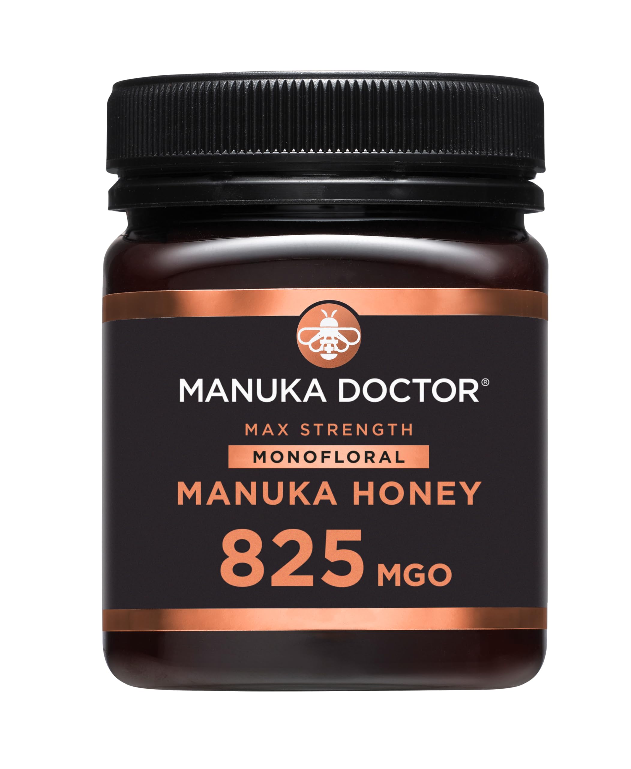 MANUKA DOCTOR | MGO 825+ Manuka Honey Monofloral | 250g | 100% Pure New Zealand Honey | Certified RAW | Non-GMO | Independently Lab Tested | Hive to Home Traceable