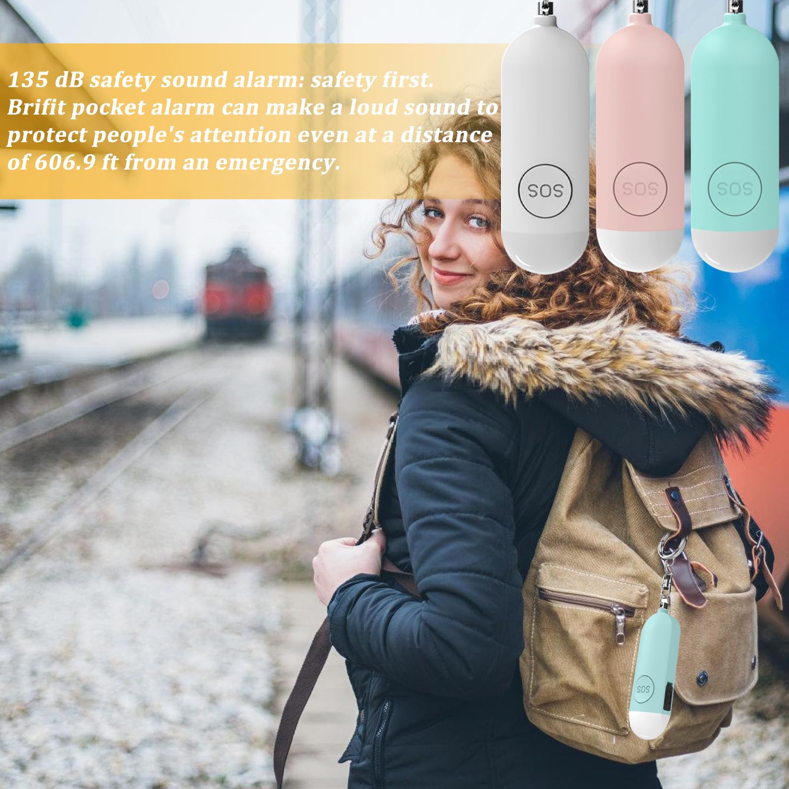 Allarme Antiaggressione 130dB Con Luce LED - Ricaricabile Per Donne, Anziani E Bambini - Foto 8