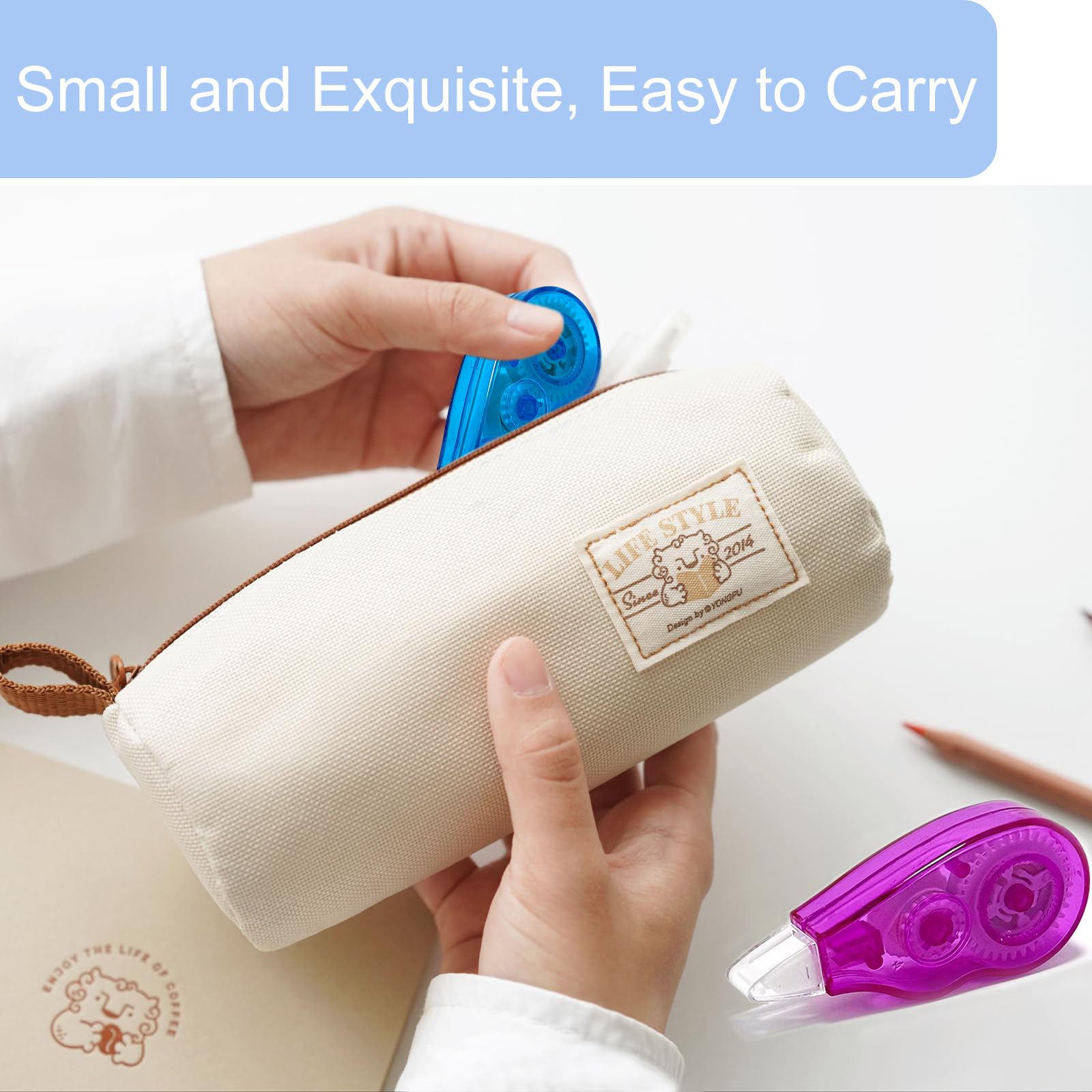 Bianchetto A Nastro - 18 Pezzi Mini Correttore Con Cappuccio, Asciutto E Riscrivibile - Foto 3