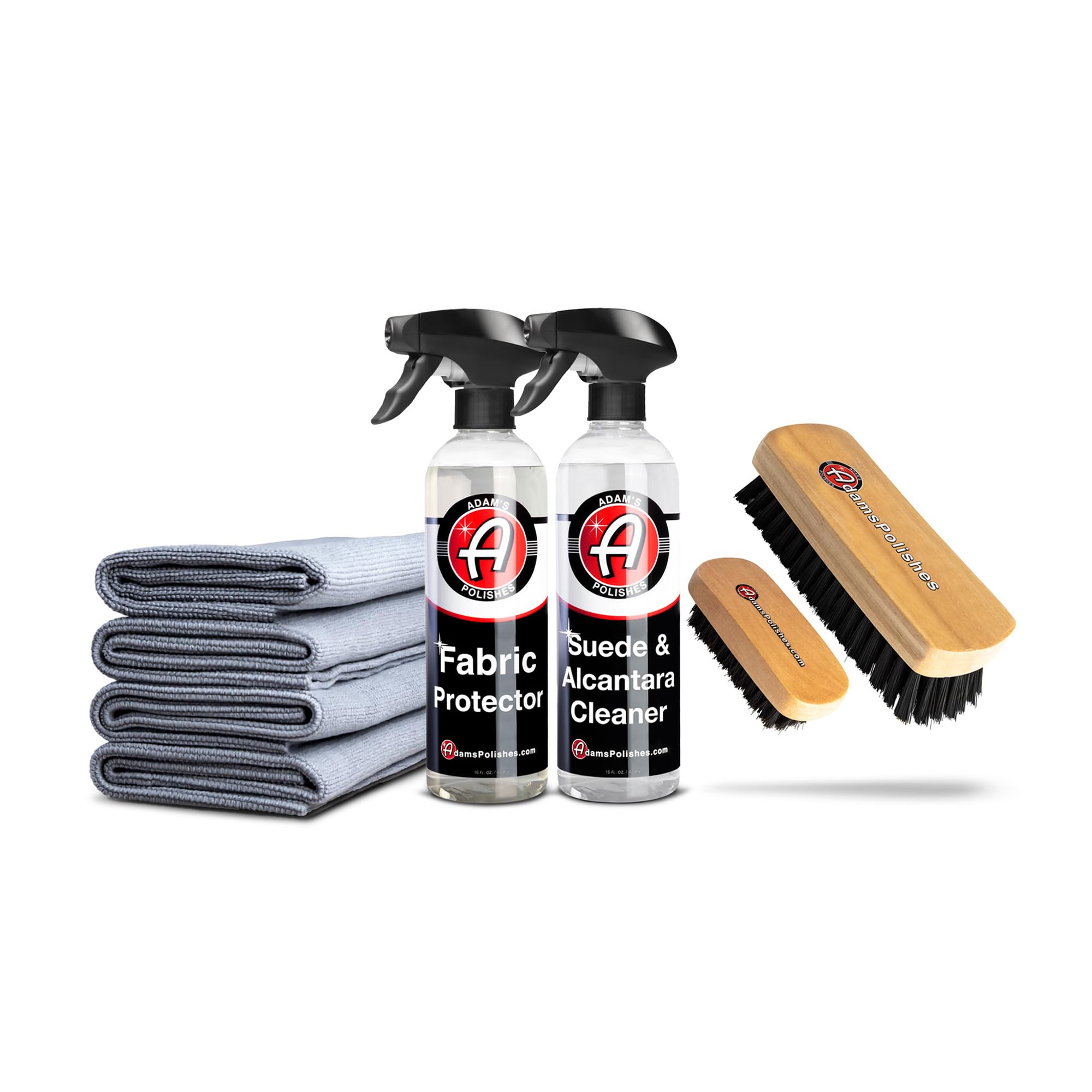 Adam's Suede Cleaning & Protection Kit - Professional Automotive Suede Cleaner & Fabric Protector Spray for Car Interiors, Upholstery, Shoes, Clothing, Removes Stains & Refreshes Suede Material