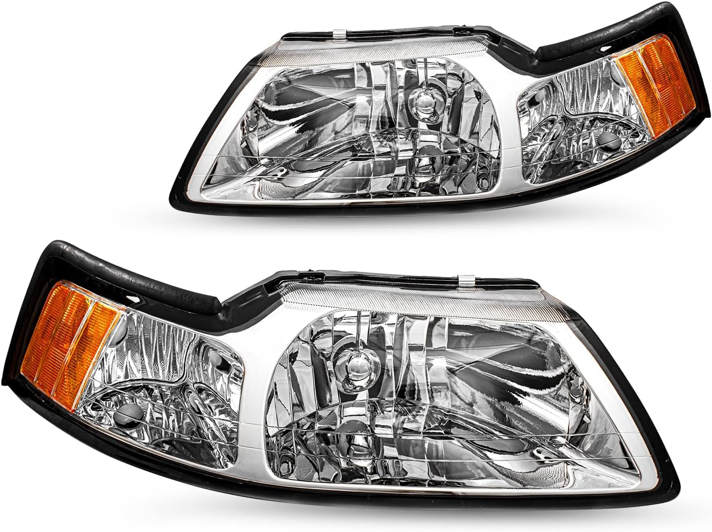SOCKIR Headlight Assembly Pair fit for 2005 2006 2007 Ford Focus OE Style Headlamp Replacement (Passenger & Driver Side)