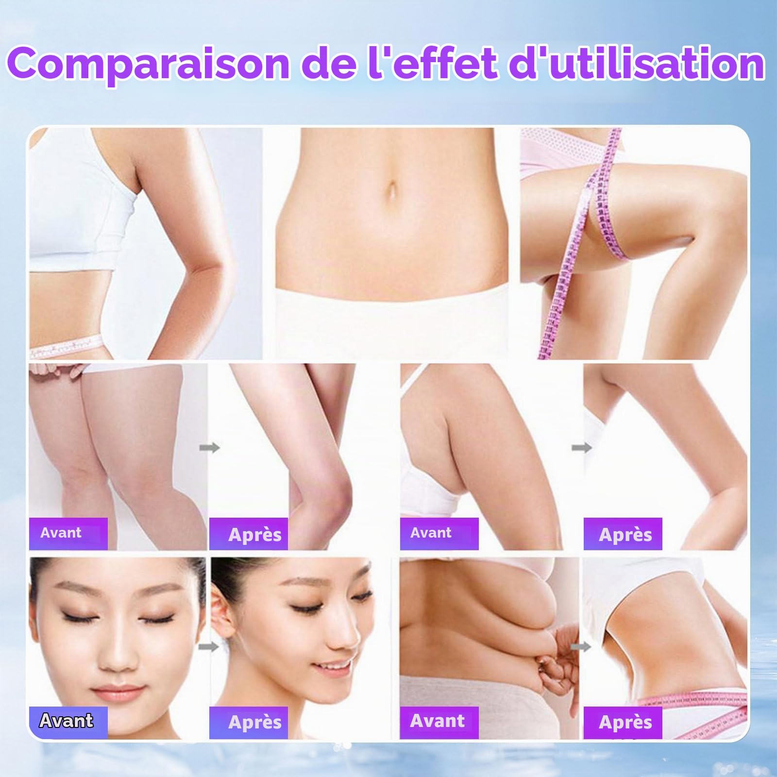 40K Appareil Minceur Appareil Anti Cellulite, 4 en 1 Soin du visage, Corps Entier Masseur Amincissants, Soin Corporel Multifonction, Modelage, Raffermissement pour Visage, abdomen, Taille, Jambes