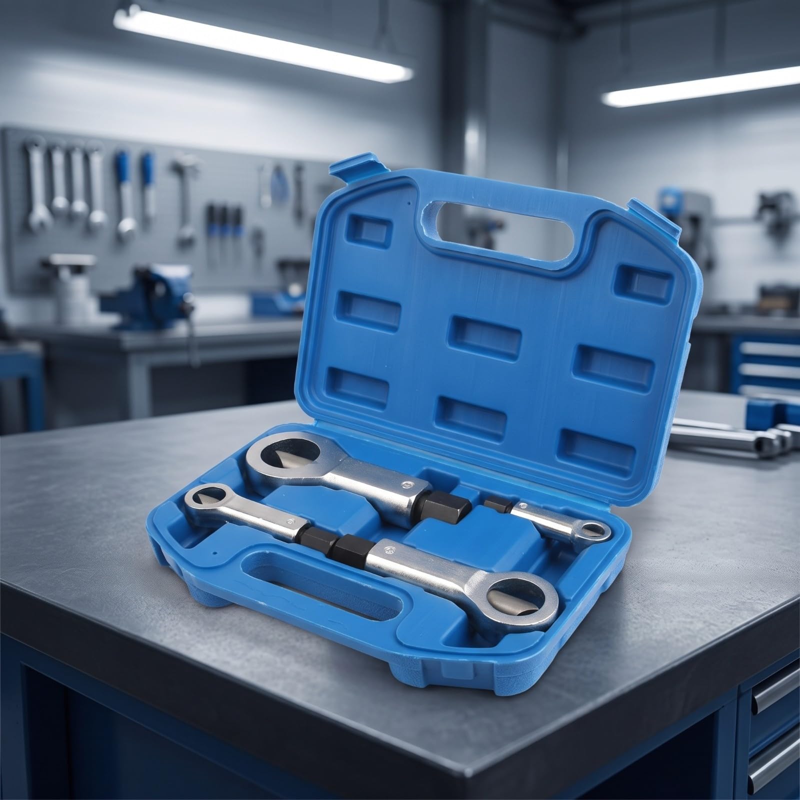 Qianly 4 Pezzi Do Per Di 9 mm a 27 Mm, Set Spacci con Valigetta, 4 Misure Differenti, Kit Spacci in Lega, Officina, Scatola