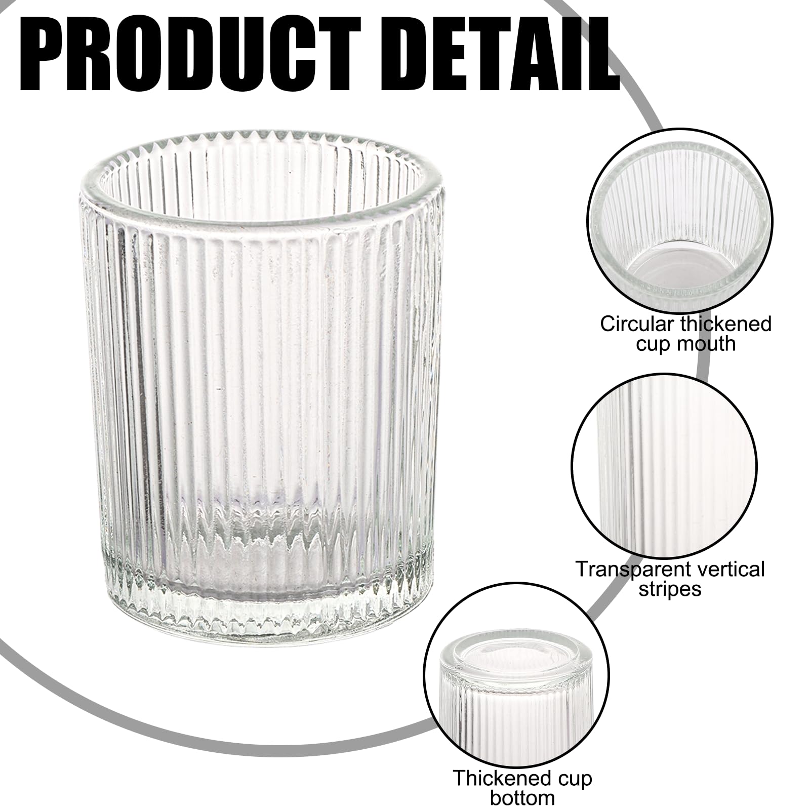 Lot de 20 photophores en verre pour table