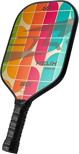 Selkirk Sport SLK Helix Pro - Paleta de pickleball de fibra de carbono termoformada con cara híbrida de fibra de carbono y fibra de vidrio, control