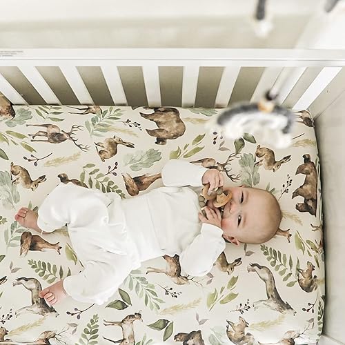 Miniatura 7 de Pobibaby - Sábanas de cuna de un solo ajuste de primera calidad para colchón estándar de cuna, mezcla de algodón ultrasuave, segura y cómoda, y