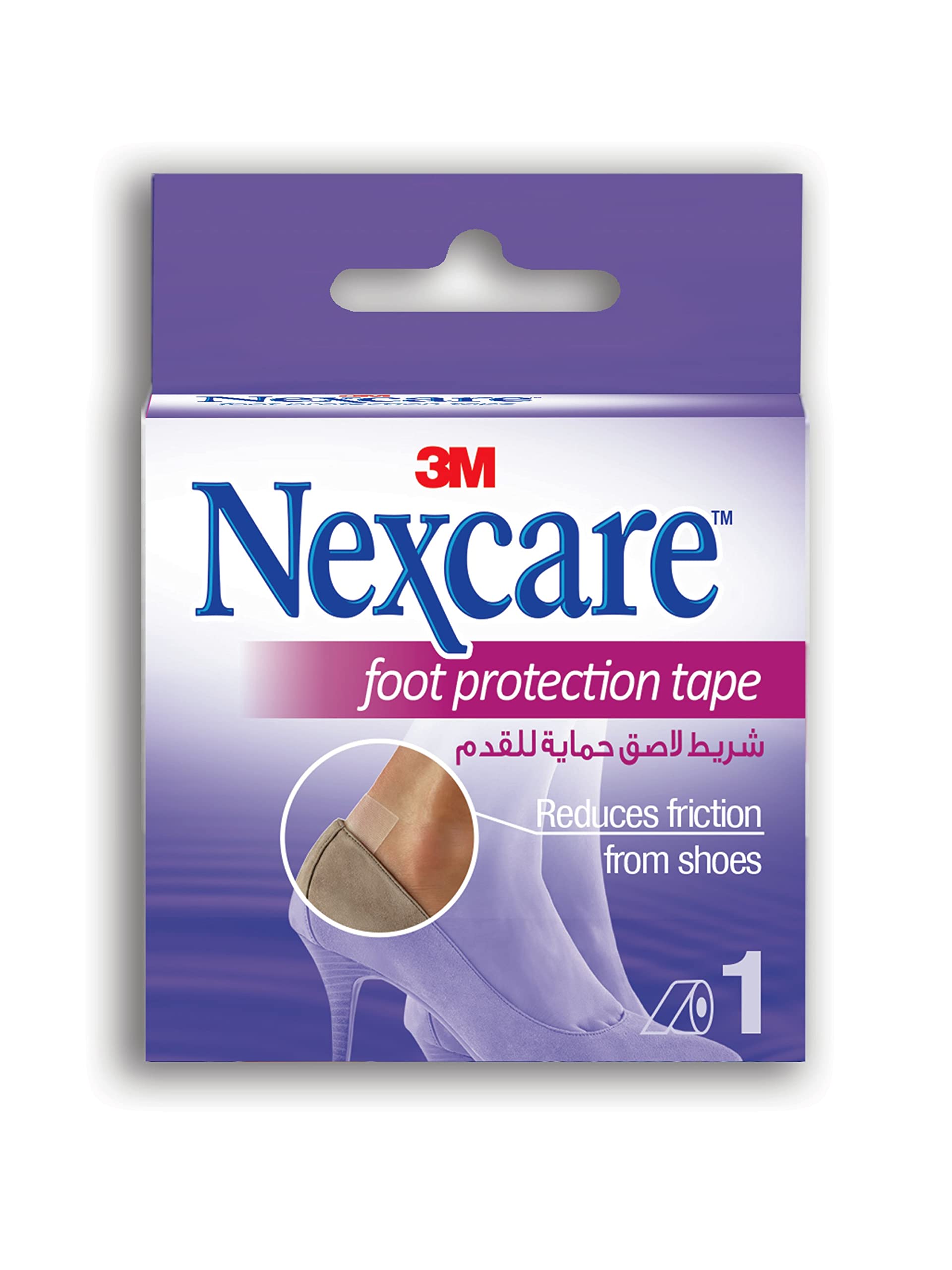 Nexcare Foot Protection Tape by 3M 25 mm x 5 m Roll, Soft Cushioning Anti-Blister Tape that Prevents Rubbing & Sore Spots in Shoes, Trim-to-Fit Protection for Heels, Toes & New Footwear, 1 Roll
