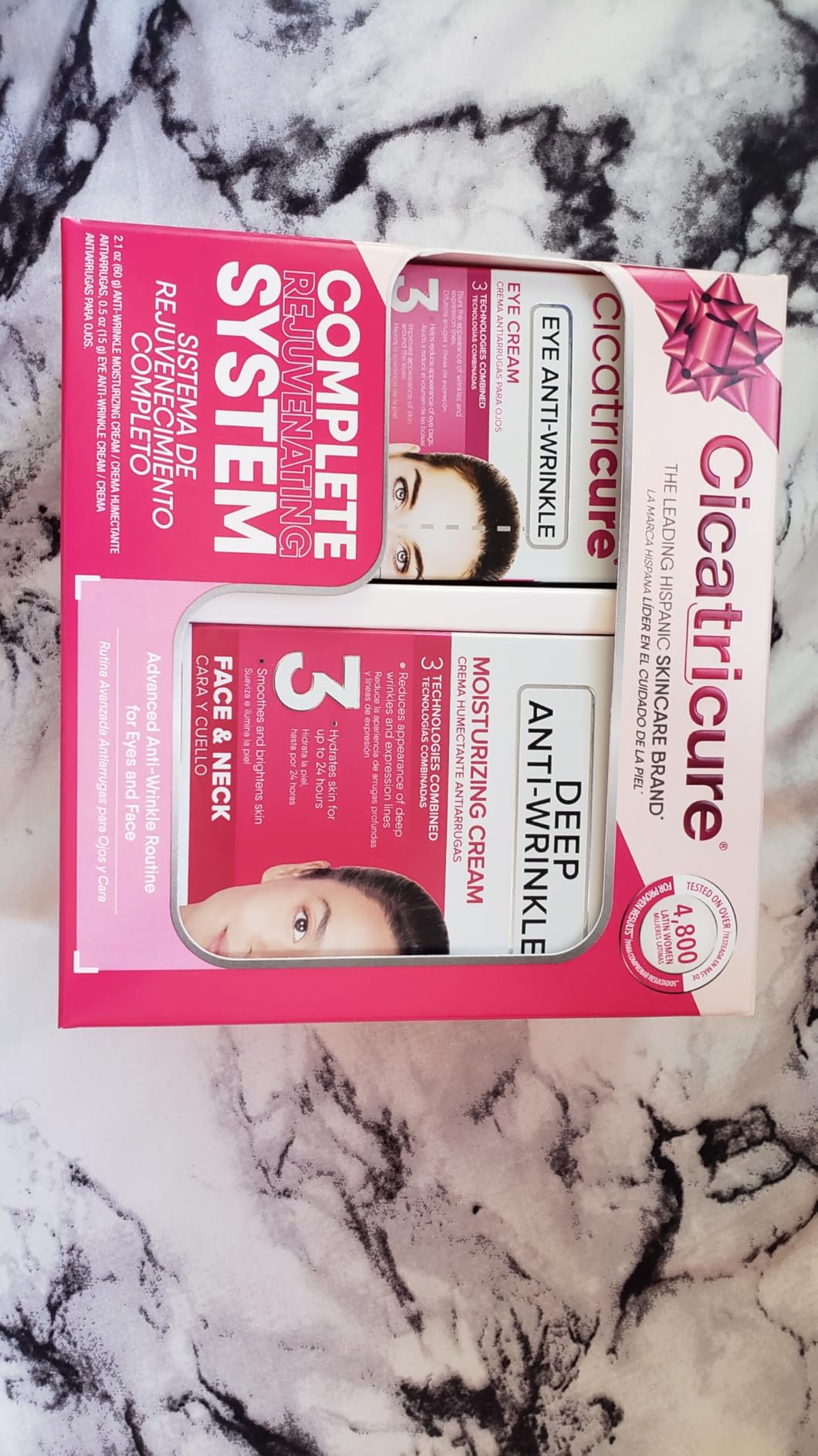 Cicatricure Deep Anti-Wrinkle Kit with Eye Cream and Face & Neck Cream, Wrinkle Cream System with Face Moisturizer and Neck Cream, Daily Care for Wrinkle-Prone Skin, Skincare Gift Set, 2 Count