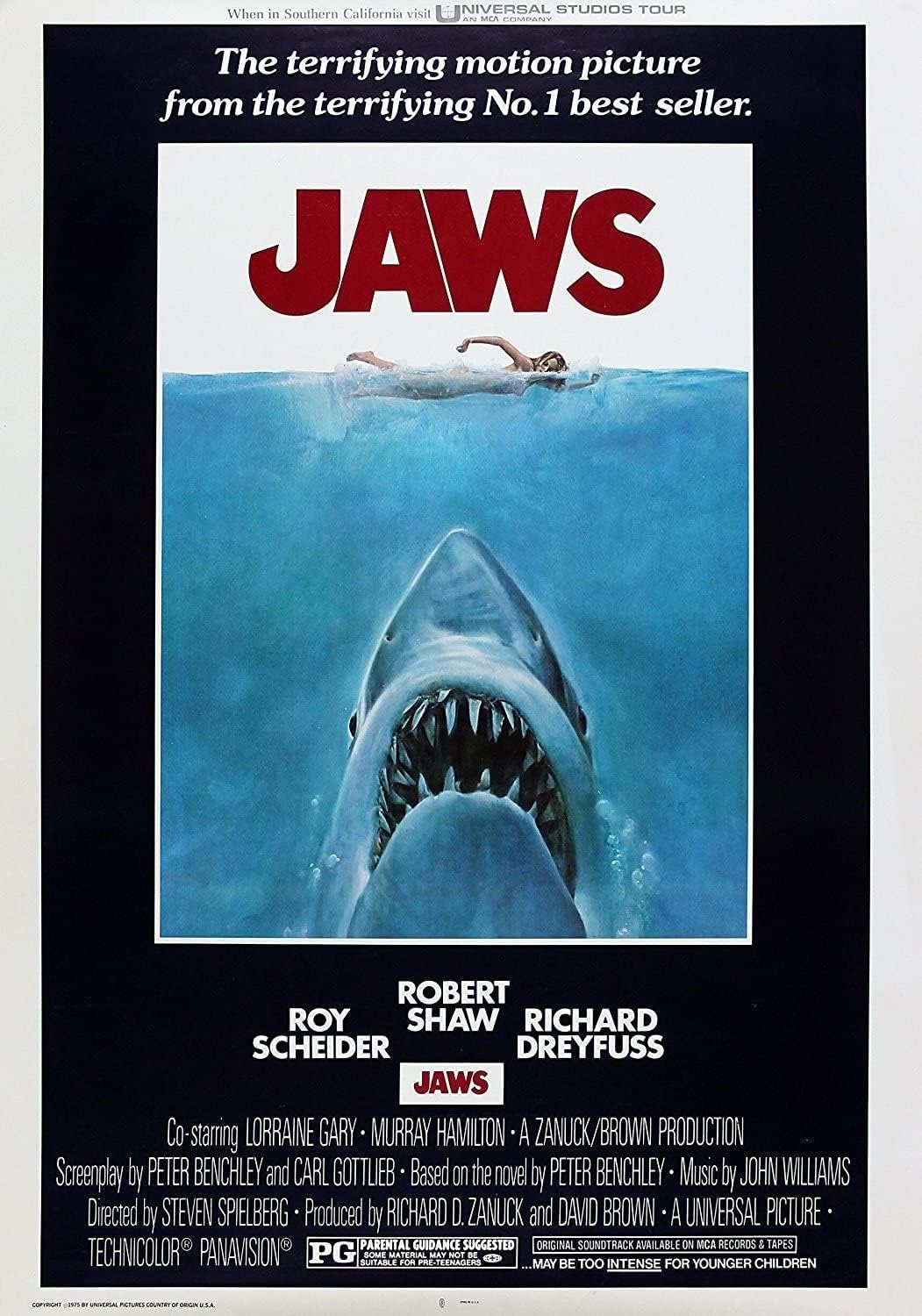 JAWS Classic Movie Poster Various Sizes (A3 Size 29 x 42 cms)