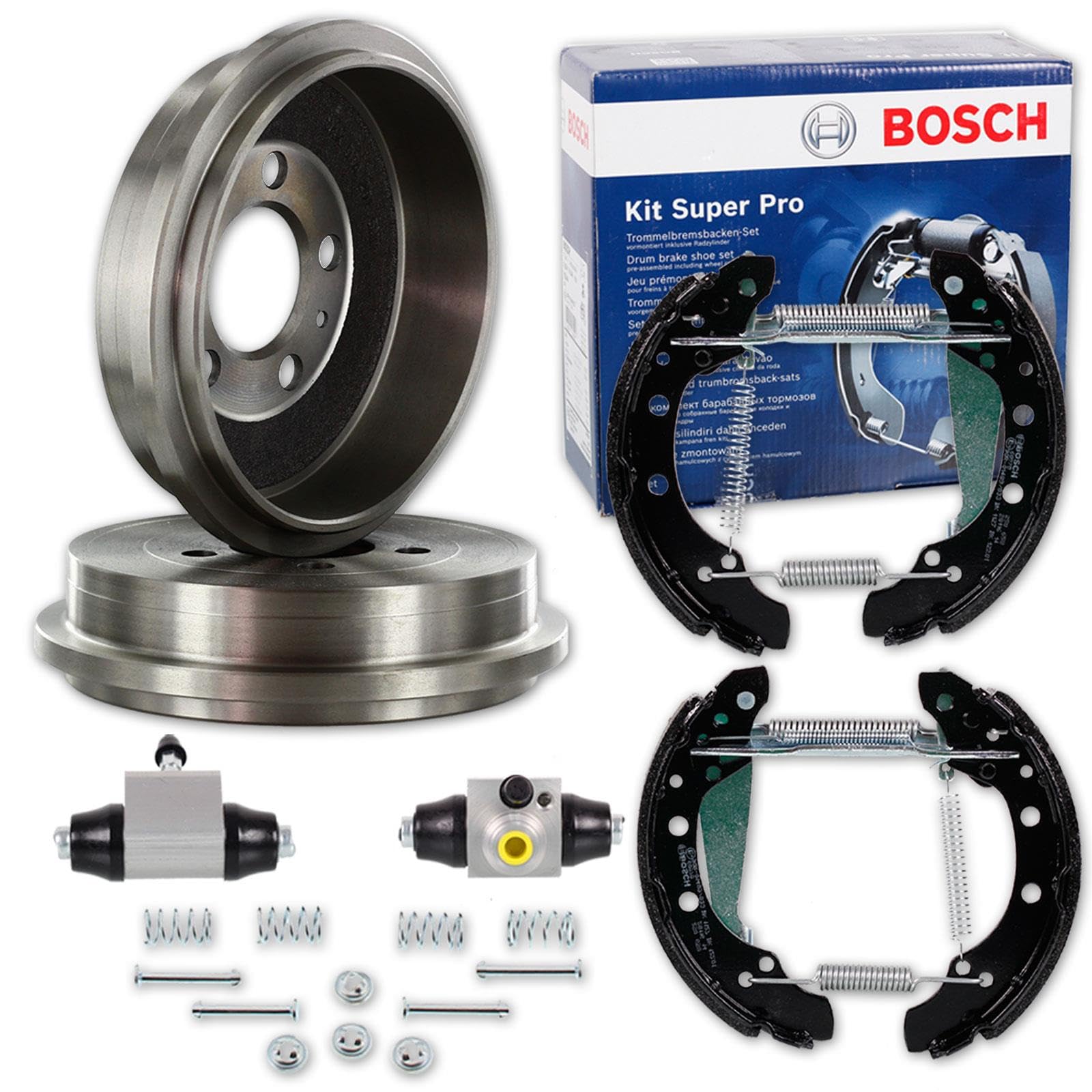Bremstrommeln Ø230mm Backen Satz | 2x 254303, 0204114632 (pr-Nr.: 1KN/1KC) Kompatibel mit Octavia I (1U2),Octavia I Combi (1U5),Polo V (6R1, 6C1),Roomster (5J7)