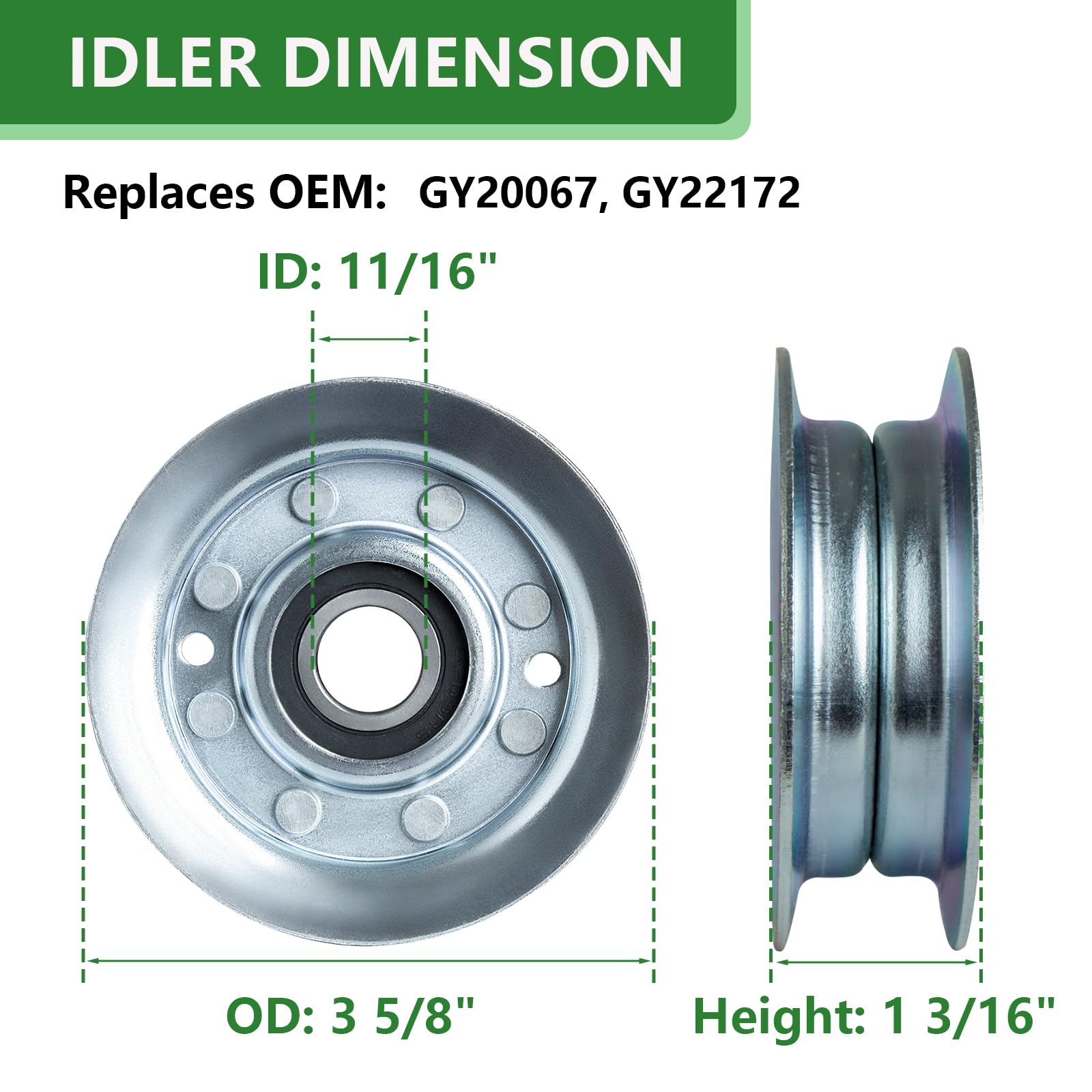 Kit de reconstrucción para cortacésped de 48 cubiertas compatible con John Dee re 155C LA130 LA140, incluye 3 husillos GX21694 GY21098, 3 cuchillas AM141035, 1 tensor GY20067, 2 tensores GY22082, 3
