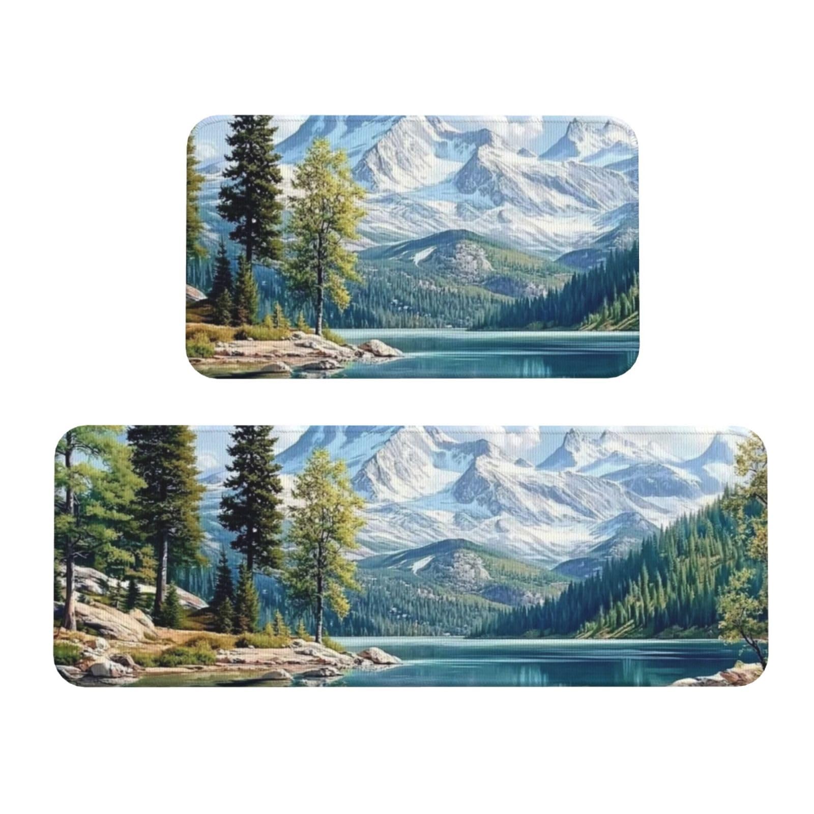 Tapetes de cocina acolchados lavables y alfombras cómodas decorativas para el suelo de cocina