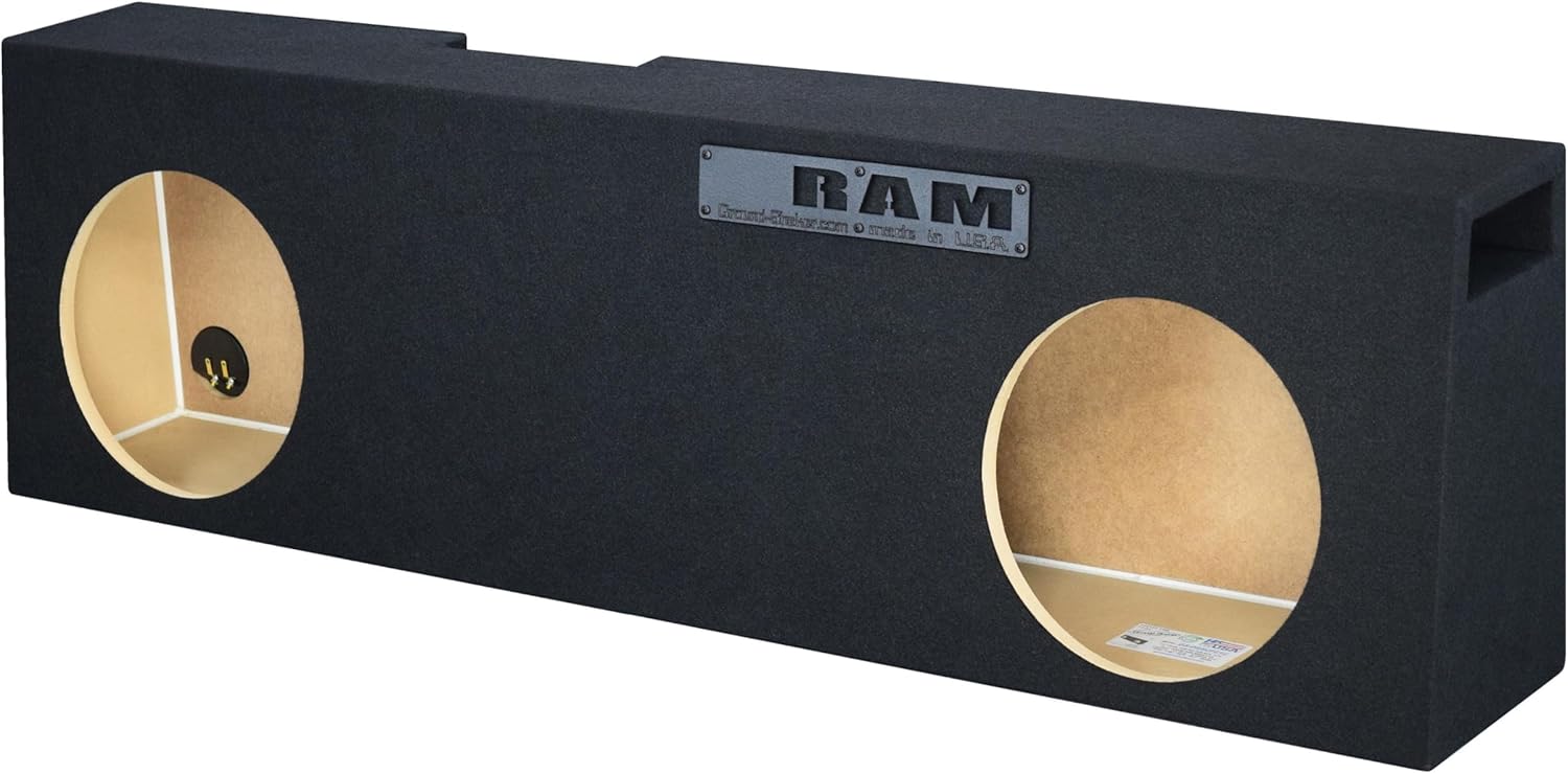 12" Dual ported sub Box Compatible with 2006-2023 ram Regular/Single cab and mega cab Speaker Box car Audio subwoofer Enclosure