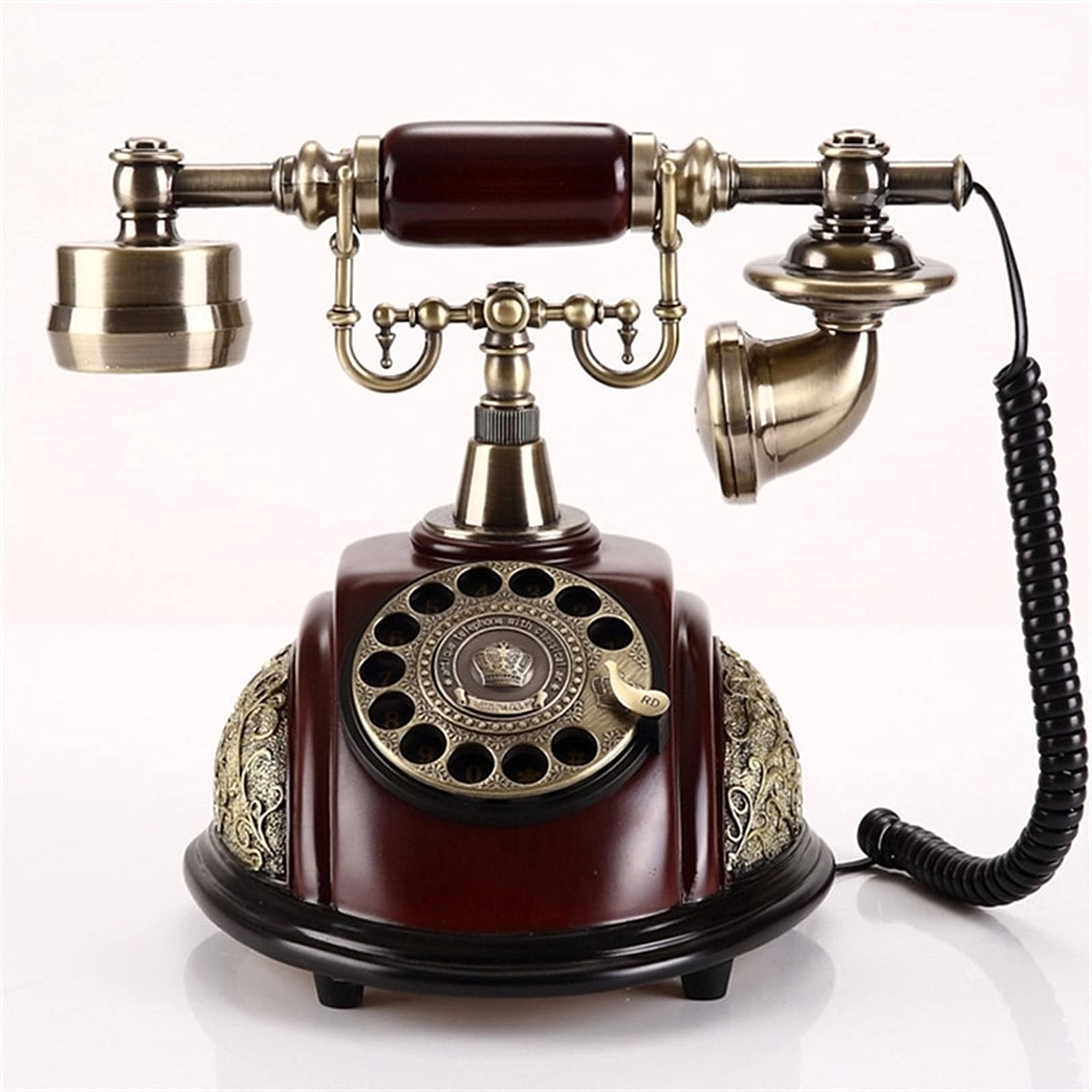 Amazon | 1950年代風のレトロな回転式ダイヤル式電話。昔ながらの 
