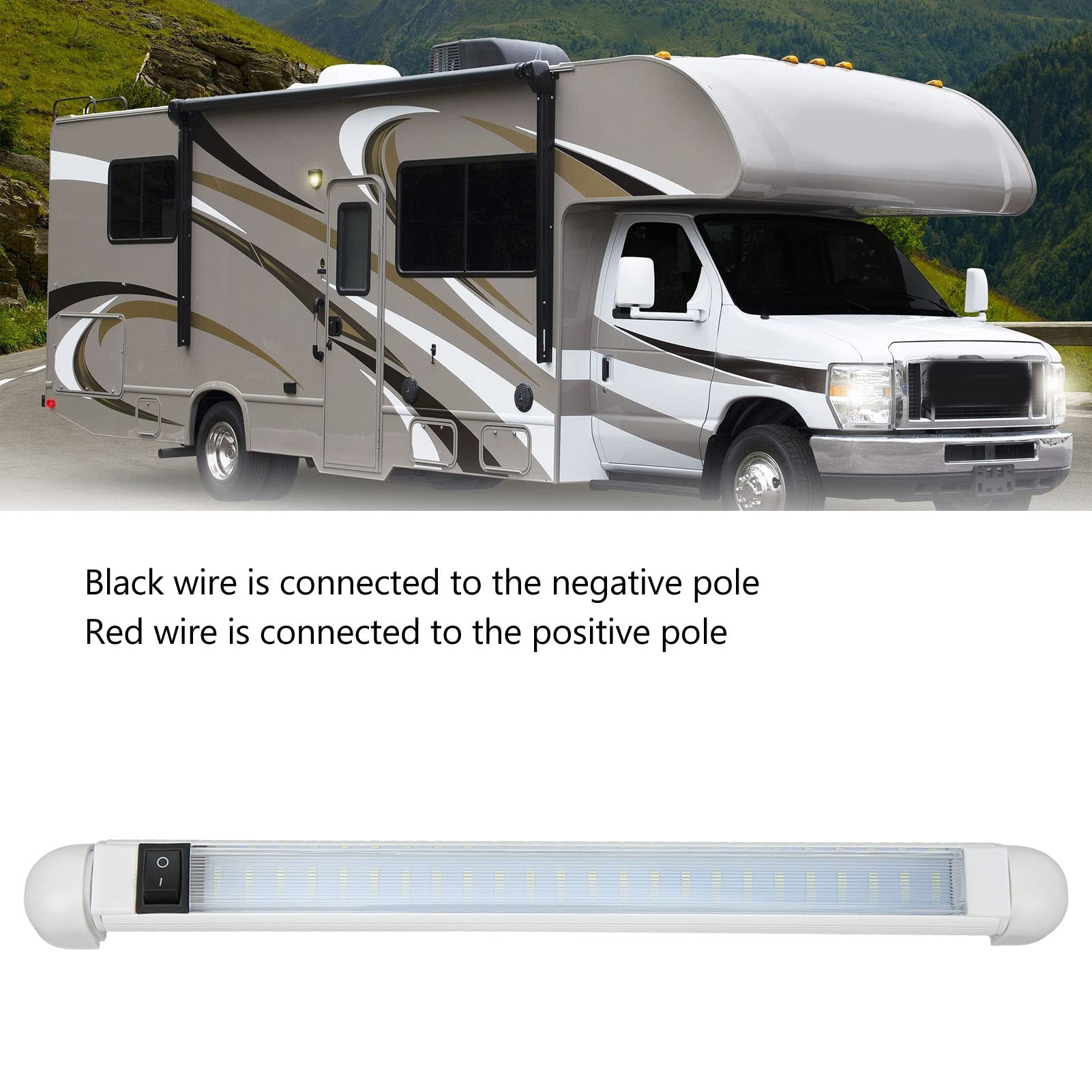 Luz LED De Techo Para Barco O Autocaravana - 12V, IP65 Impermeable, 24 LED, Luz Blanca