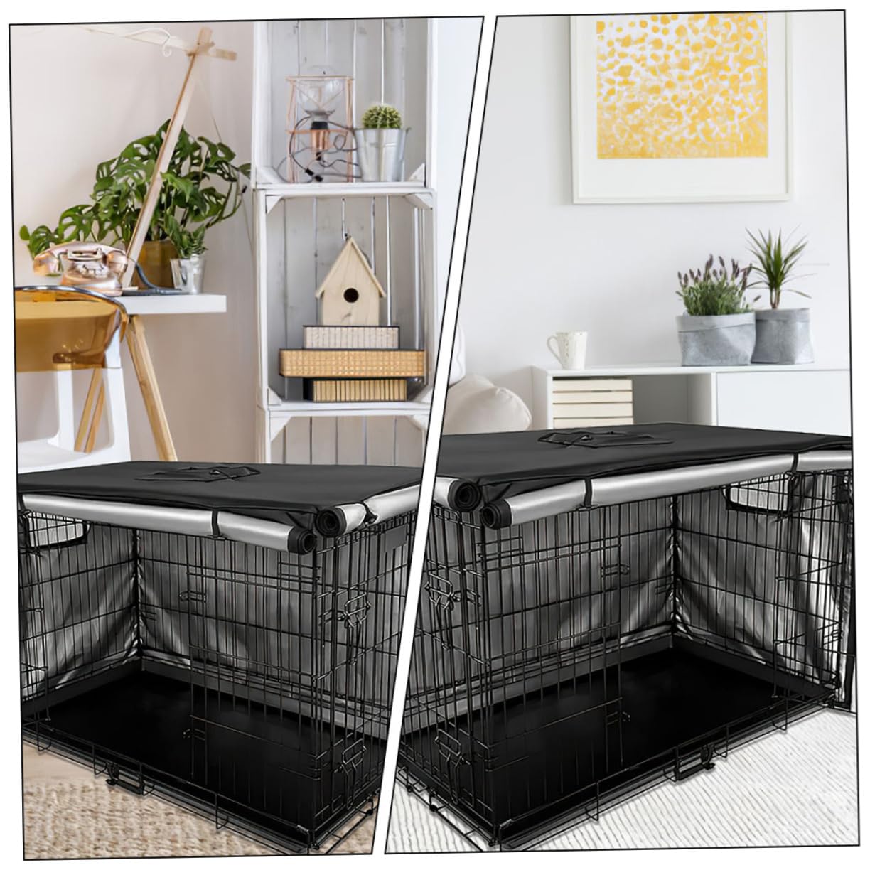 Levemolo Stylish Dog Cover Pet Crate Cover Rainproof Oxford Fabric Easy to Install