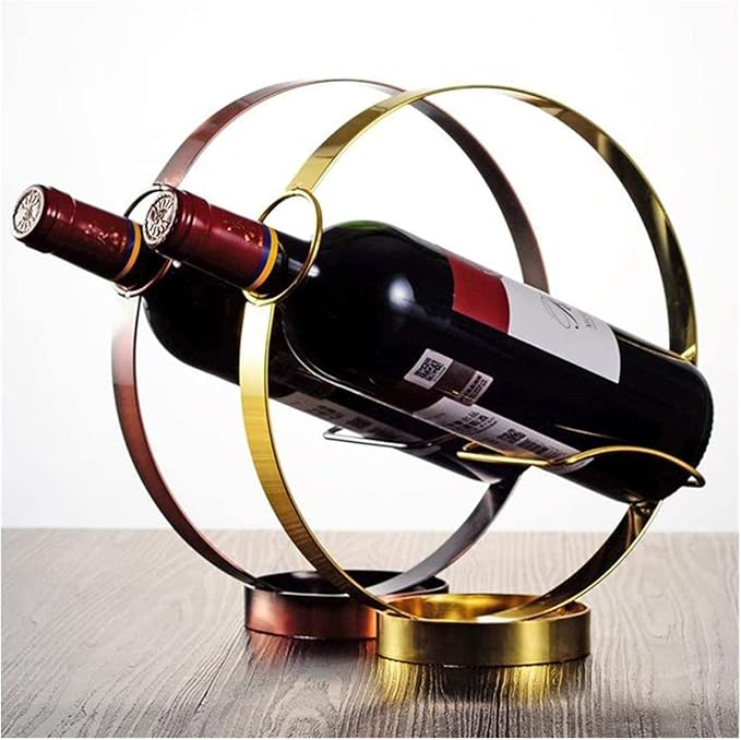 Soporte para Botellas de Vino Metal Oro miniatura 2