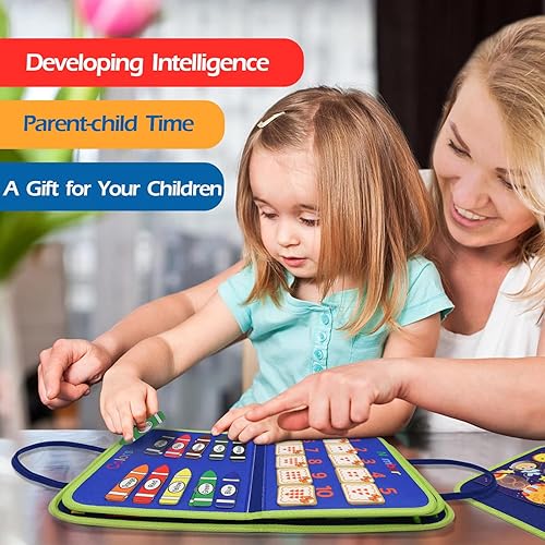 Miniatura 9 de Montessori - Tablero de actividades para niños pequeños, juguete educativo de desarrollo de habilidades motoras finas e interactivo cognitivo