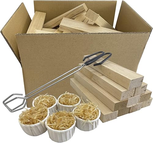 EVDBOBO Mini leña de roble hecha a mano de 8 pulgadas, secada al horno para leña para estufa individual, leña para hoguera, hornos de pizza y más,