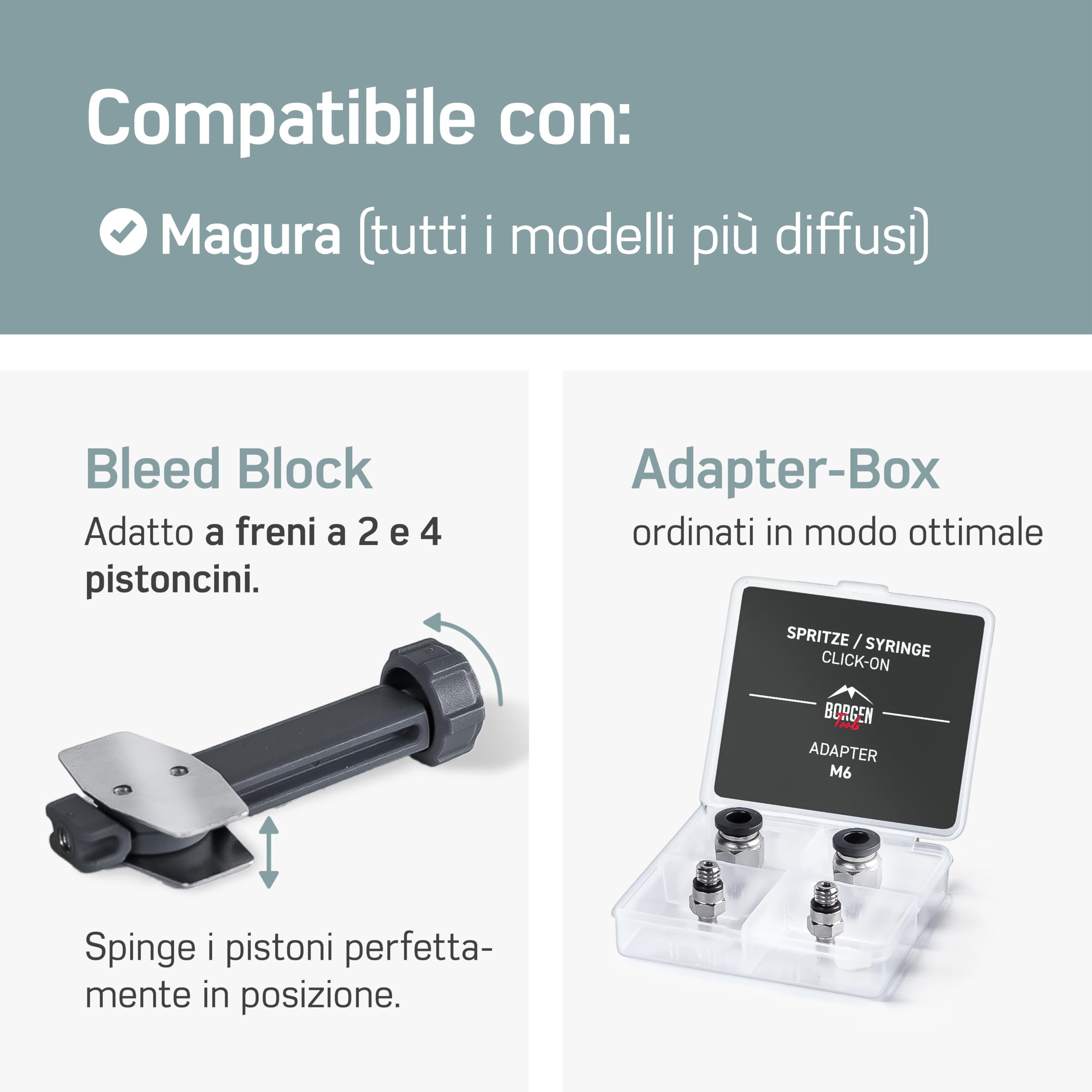 Borgen Kit Spurgo Freni PRO per Freni a Disco Magura per Bicicletta - Kit spurgo Freni magura con Istruzioni, incl. 2x100 ml Olio Minerale magura, per Magura MT7, MT5 e Altri Modelli