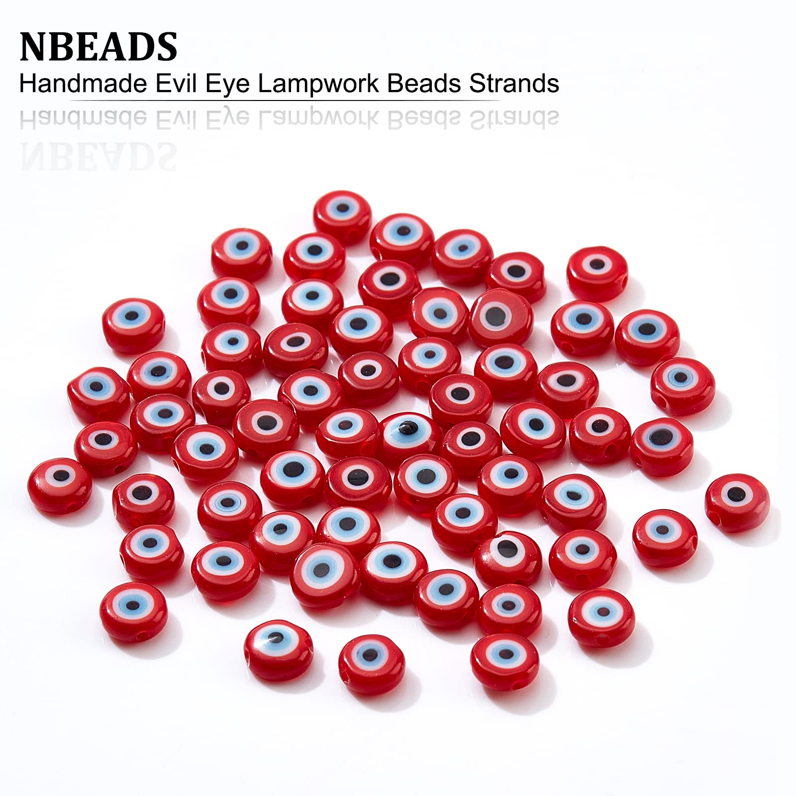 Nbeads Evil Eye Glasperlen – Ca. 64 Stück, 6mm, Gemischte Farben, Für Schmuck & DIY