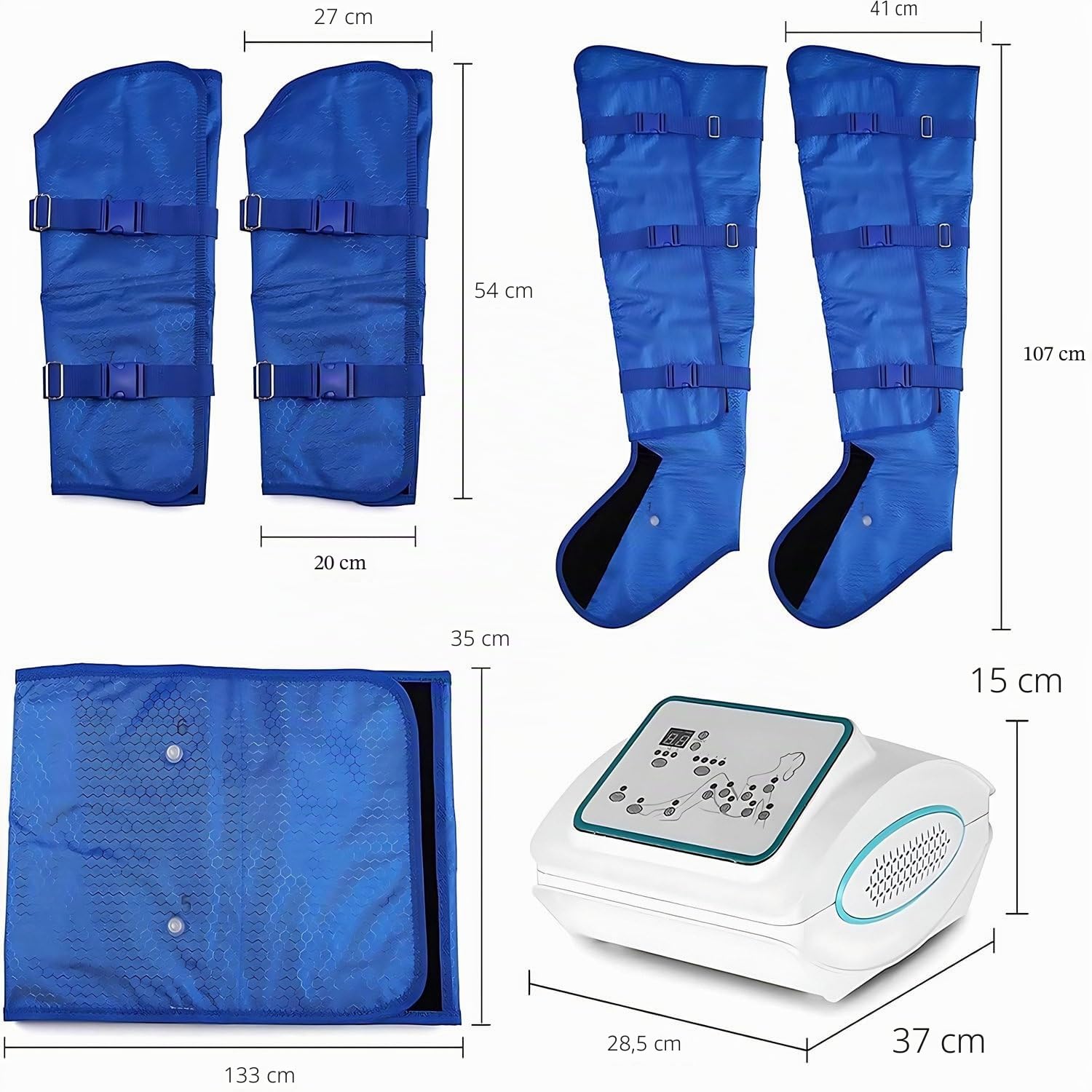 Máquina Drenaje Linfático, Masajeador Eléctrico Brazos Y Cuello, Traje De Adelgazamiento con Presión Aire 16 Bolsas Aire, Presoterapia, Masaje De Presión De Aire, Traje Drenaje Linfático