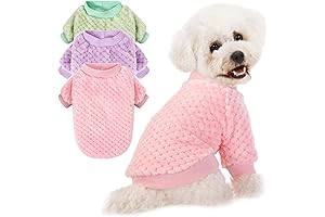 3-Pack Dog Sweaters: Cozy Flannel Warmth for Small Dogs and Cats