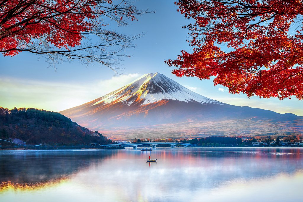 Amazon.com: Mount Fuji Honshu Island Japan in Autumn Photo