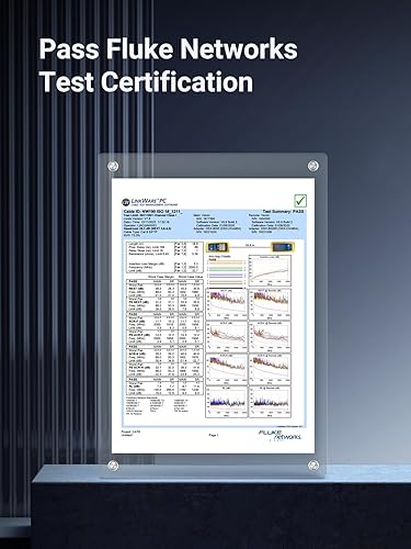 Vista 6 de UGREEN Cable Ethernet Cat 8 de 65 pies, cable de Internet plano de alta velocidad de 40 Gbps 2000 MHz, cable de red trenzado de 26 AWG, cables LAN