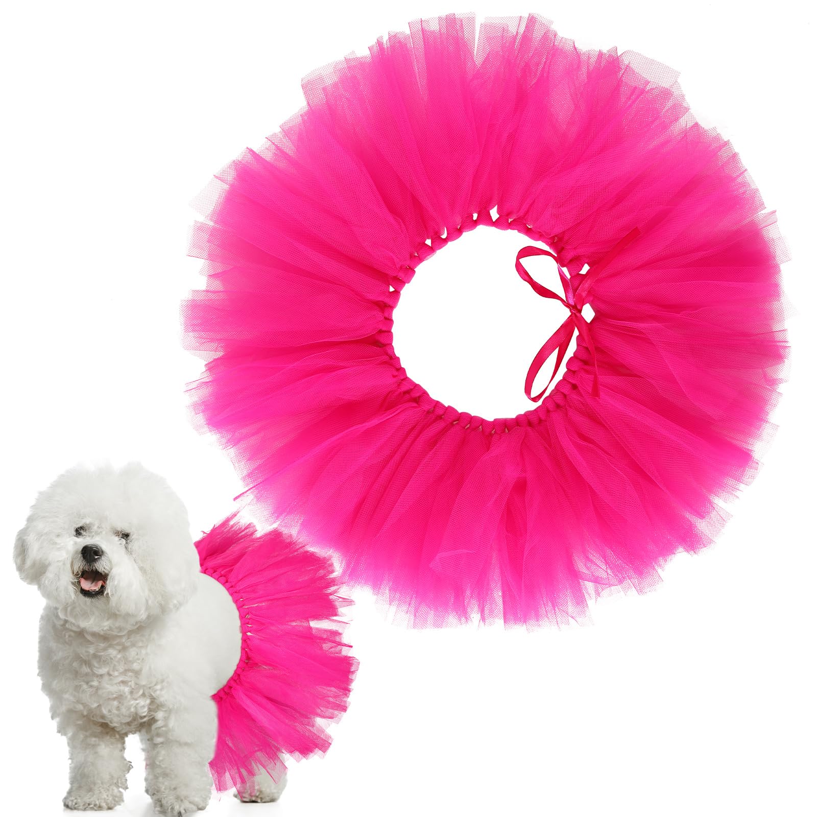 Locmeo Dog Tutu Tulle Tutu for Dogs Small Large Medium Puppy Dress Ballerina Costume Skirt for Holiday Puppy Cats Bunny Pet Outfit Birthday Wedding