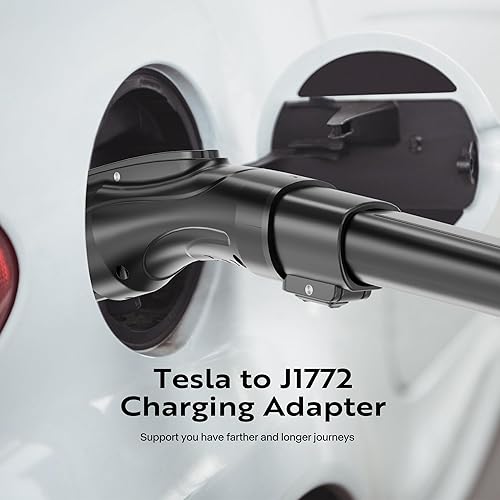 Miniatura 2 de VIVOHOME Adaptador de carga Tesla a J1772 con bloqueo anticaída, apto para todos los J1772 EVs PHEVs, Max 48 Amp 240V CA, adaptador de carga
